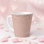 バラ金ゴールド赤面ピンクグリッタースクリプトモノグラムガーリー カフェラテマグ<br><div class="desc">バラ金ゴールド-赤面ピンクスパークルグリッタースクリプトモノグラム名ラテコーヒーカップマグカップ。これは、最高の甘い16歳の誕生日、結婚ブライダルシャワー、記念日、赤ちゃんシャワーまたはバチェロレッテギフトを作る誰かがグラームの豪華さとシックなスタイルを愛する。</div>