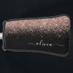 バラ金ゴールド赤面ピンクグリッタースクリプトモノグラムガーリー ゴルフヘッドカバー<br><div class="desc">ブラックとバラの金ゴールド-赤面ピンクスパークルグリッタースクリプトモノグラム名ゴルフパターカバー。これは、最高の甘い16歳の誕生日、結婚ブライダルシャワー、記念日、赤ちゃんシャワーまたはバチェロレッテギフトを作る誰かがグラームの豪華さとシックなスタイルを愛する。</div>