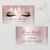 バラ金ゴールド赤面ピンクグリッタードリップラッシュ拡張機能 名刺 (正面/裏面)