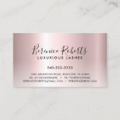 バラ金ゴールド赤面ピンクグリッタードリップラッシュ拡張機能 名刺 (裏面)