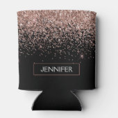 バラ金ゴールド赤面ピンクグリッターモノグラムガーリー 缶クーラー (裏面)