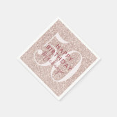 バラ金ゴールド赤面ピンクグリッター名前をカスタムする誕生日 スタンダードカクテルナプキン (角)