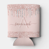 バラ金ゴールド赤面ピンクグリッター銀 缶クーラー (裏面)