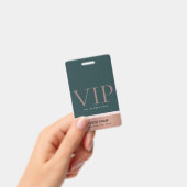 バラ金ゴールド赤面ピンクグリーンVIPイベントアクセスパス バッジ (手持ち)