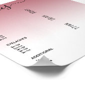 バラ金ゴールド赤面ピンクサロン価格表サービスメニュー ポスター (角)