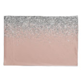 バラ金ゴールド赤面ピンクシルバーグリッターモノグラムガーリー 枕カバー (裏面)