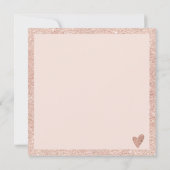 バラ金ゴールド赤面ピンクスクウェアのギフト証明書ロゴ (裏面)