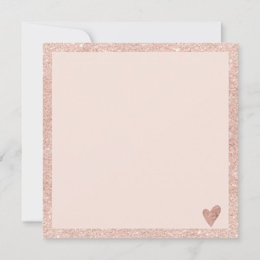 バラ金ゴールド赤面ピンクスクウェアのギフト証明書ロゴ (裏面)