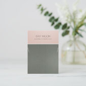 バラ金ゴールド赤面ピンクスチールグレーネックレスディスプレイ 名刺 (スタンド正面)