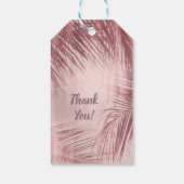 バラ金ゴールド赤面ピンクパームツリートロピカルズ結婚ズ ギフトタグ (裏面)