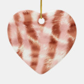 バラ金ゴールド赤面ピンクヒョウ セラミックオーナメント (裏面)