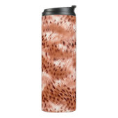 バラ金ゴールド赤面ピンクヒョウ タンブラー (回転左)