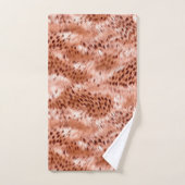 バラ金ゴールド赤面ピンクヒョウ バスタオルセット (ハンドタオル)