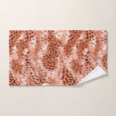 バラ金ゴールド赤面ピンクヒョウ バスタオルセット (ハンドタオル)