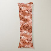 バラ金ゴールド赤面ピンクヒョウ ボディピロー (正面縦)