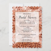 バラ金ゴールド赤面ピンクヒョウ 招待状 (正面)