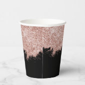 バラ金ゴールド赤面ピンクブラックガーリーグリッターダスト 紙コップ (右)