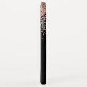 バラ金ゴールド赤面ピンクブラックラグジュアリーグリッターモノグラム Case-Mate iPhoneケース (裏面/右)