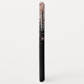 バラ金ゴールド赤面ピンクブラックラグジュアリーグリッターモノグラム Case-Mate iPhoneケース (裏面/左)