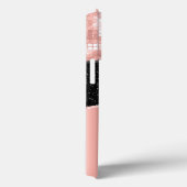 バラ金ゴールド赤面ピンクブラックラグジュアリーグリッターモノグラム Case-Mate iPhoneケース (裏面 / 右)