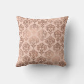 バラ金ゴールド赤面ピンクモダングラムダマスク クッション (裏面)