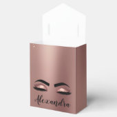 バラ金ゴールド赤面ピンクモノグラムグリッターまつ毛 フェイバーボックス (オープン)