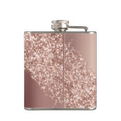 バラ金ゴールド赤面ピンクモノグラムグリッターまつ毛 フラスク (裏面)