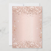 バラ金ゴールド赤面ピンクラグジュアリー誕生日 招待状 (裏面)