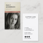 バラ金ゴールド赤面ピンク銀個人用写真インサート 名刺 (正面/裏面)