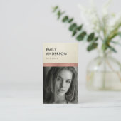 バラ金ゴールド赤面ピンク銀個人用写真インサート 名刺 (スタンド正面)