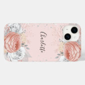 バラ金ゴールド赤面ピンク銀花名 Case-Mate iPhoneケース (裏面 (横))