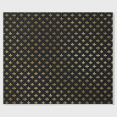 バラ金ゴールド赤面フィオールデリスブラックパ王室のリ ラッピングペーパー (フラット)