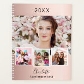 バラ金ゴールド赤面フォトコラージュアポイントメント2024 プランナー手帳 (正面)