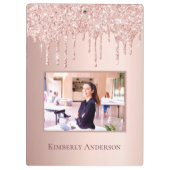 バラ金ゴールド赤面フォトネームドライブ クリップボード (裏面)