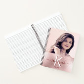 バラ金ゴールド赤面フォトモノグラムスクリプト ノートブック (内部)