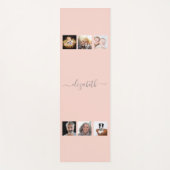 バラ金ゴールド赤面フォトcollage名スクリプト ヨガマット (正面)