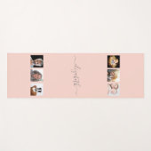 バラ金ゴールド赤面フォトcollage名スクリプト ヨガマット (正面(横))