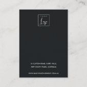 バラ金ゴールド赤面ブラシストロークスタッドイヤリングディスプレイ 名刺 (裏面)