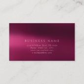 バラ金ゴールド赤面ブルガンディシャドウグラムストロベリー 名刺 (裏面)