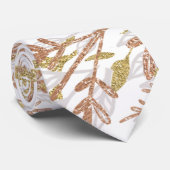 バラ金ゴールド赤面ホワイトウォーター色ネックタイ ネクタイ (ロール)