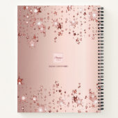 バラ金ゴールド赤面モノグラムイニシャル星 ノートブック (裏面)