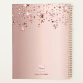 バラ金ゴールド赤面モノグラムイニシャル星 プランナー手帳 (裏面)