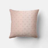 バラ金ゴールド赤面モノグラムイニシャル クッション (裏面)