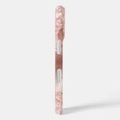 バラ金ゴールド赤面モノグラムイニシャル Case-Mate iPhoneケース (裏面 / 右)