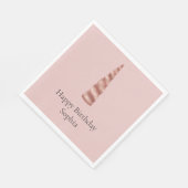 バラ金ゴールド赤面ユニコーン誕生日 スタンダードランチョンナプキン (角)