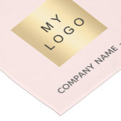 バラ金ゴールド赤面ロゴ ショートテーブルランナー (コーナー)