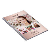 バラ金ゴールド赤面写真コラージュ名 ノートブック (右側)