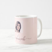 バラ金ゴールド赤面写真名monogram コーヒーマグカップ (正面右)