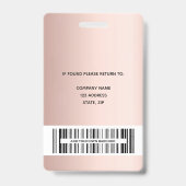 バラ金ゴールド赤面写真店員 バッジ (裏面)