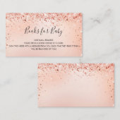 バラ金ゴールド赤面女の子のシャワー本の要求 エンクロージャーカード (正面/裏面)